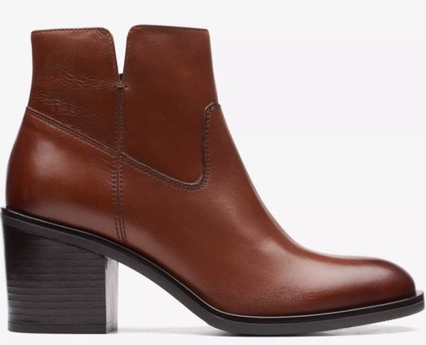  бесплатная доставка Clarks 25.5cm ботинки Brown кожа молния блок каблук Loafer со вставкой из резинки спортивные туфли туфли-лодочки AAA174