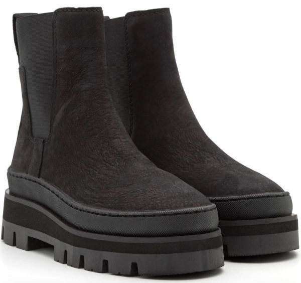 宅配 ブラック レザー ブーツ チェルシー 24.5cm Clarks 送料無料