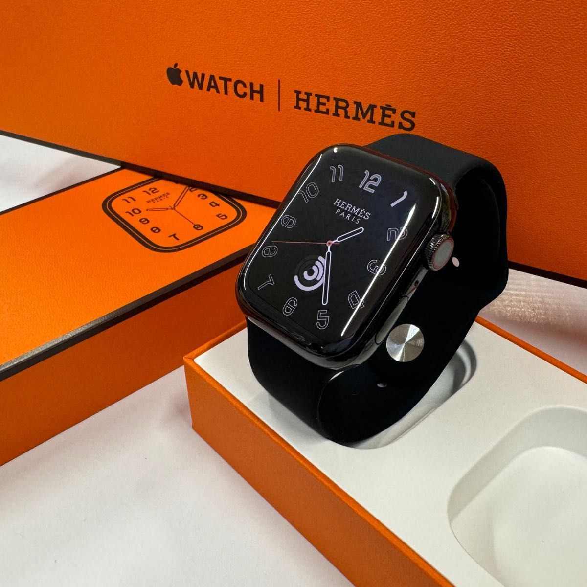 ☆即決 美品 Apple Watch series7 HERMES 45mm アップルウォッチ エルメス 黒 212