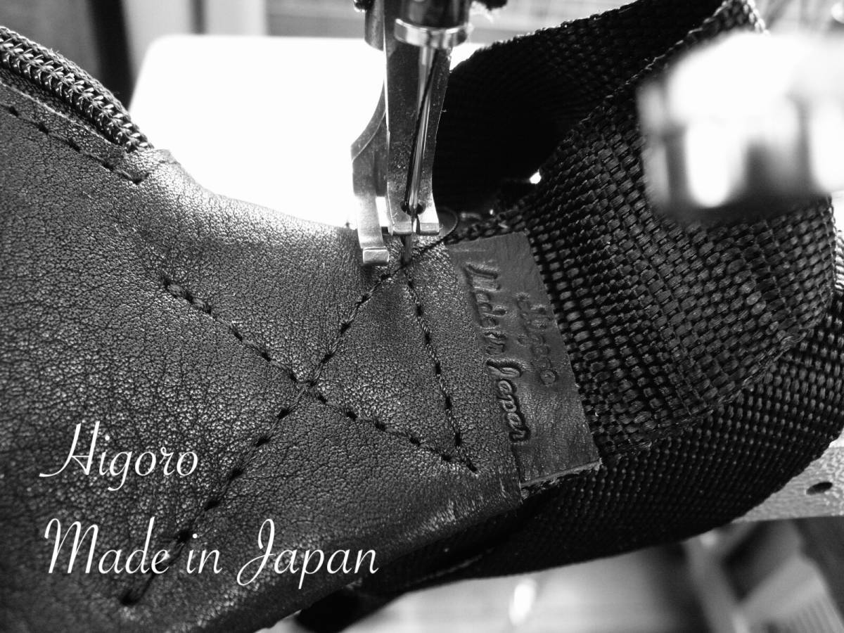 ハンドメイド鞄・ハリのある革レザー・本革日本製のショルダーバッグ・ボディバッグ・作家手作り・シンプル斜めがけBAG497_画像9