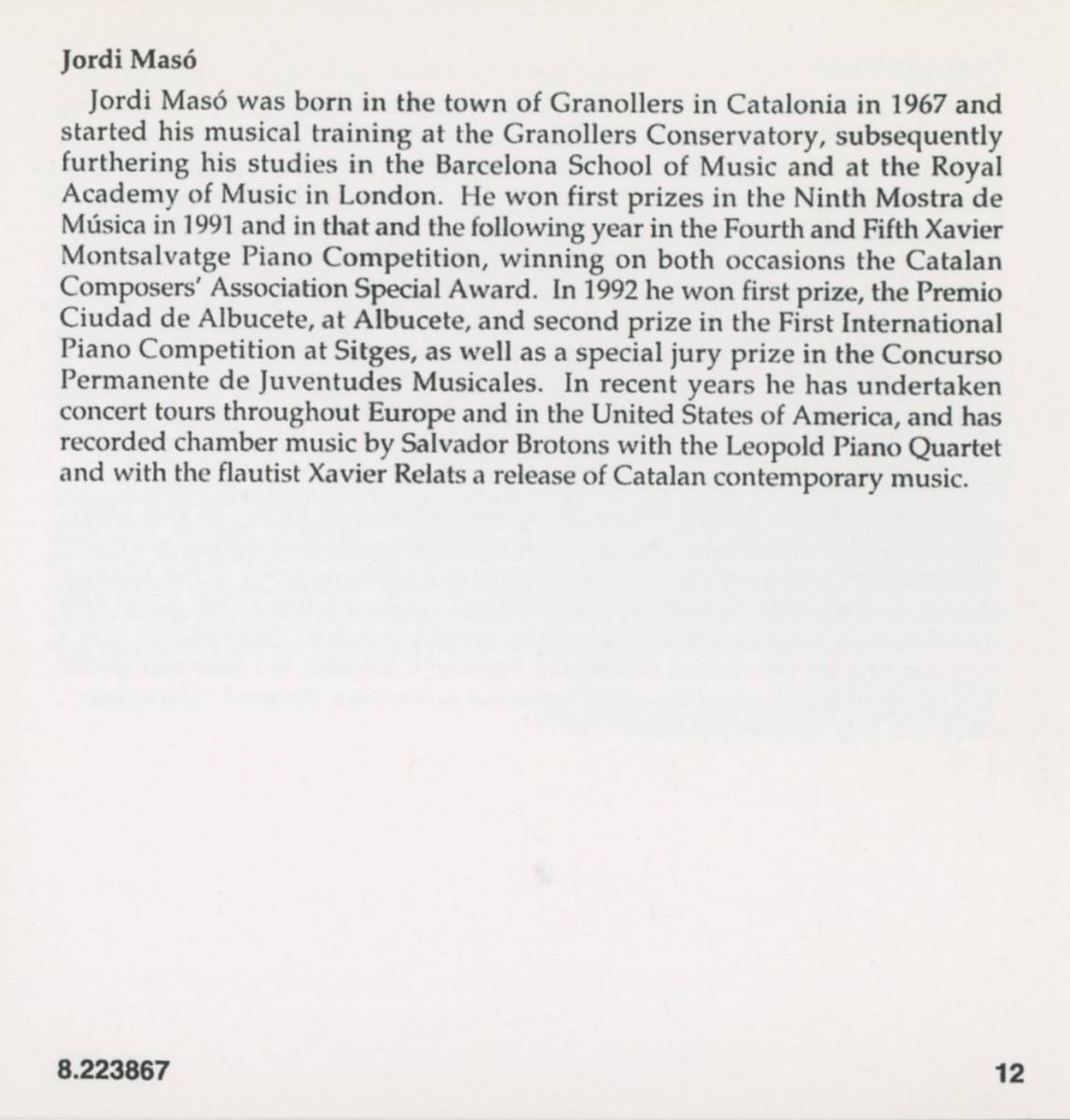Roberto Gerhard / ジェラール, Joaquim Homs / オムス, Jordi Maso / マソ - Piano Music (Complete)の画像7