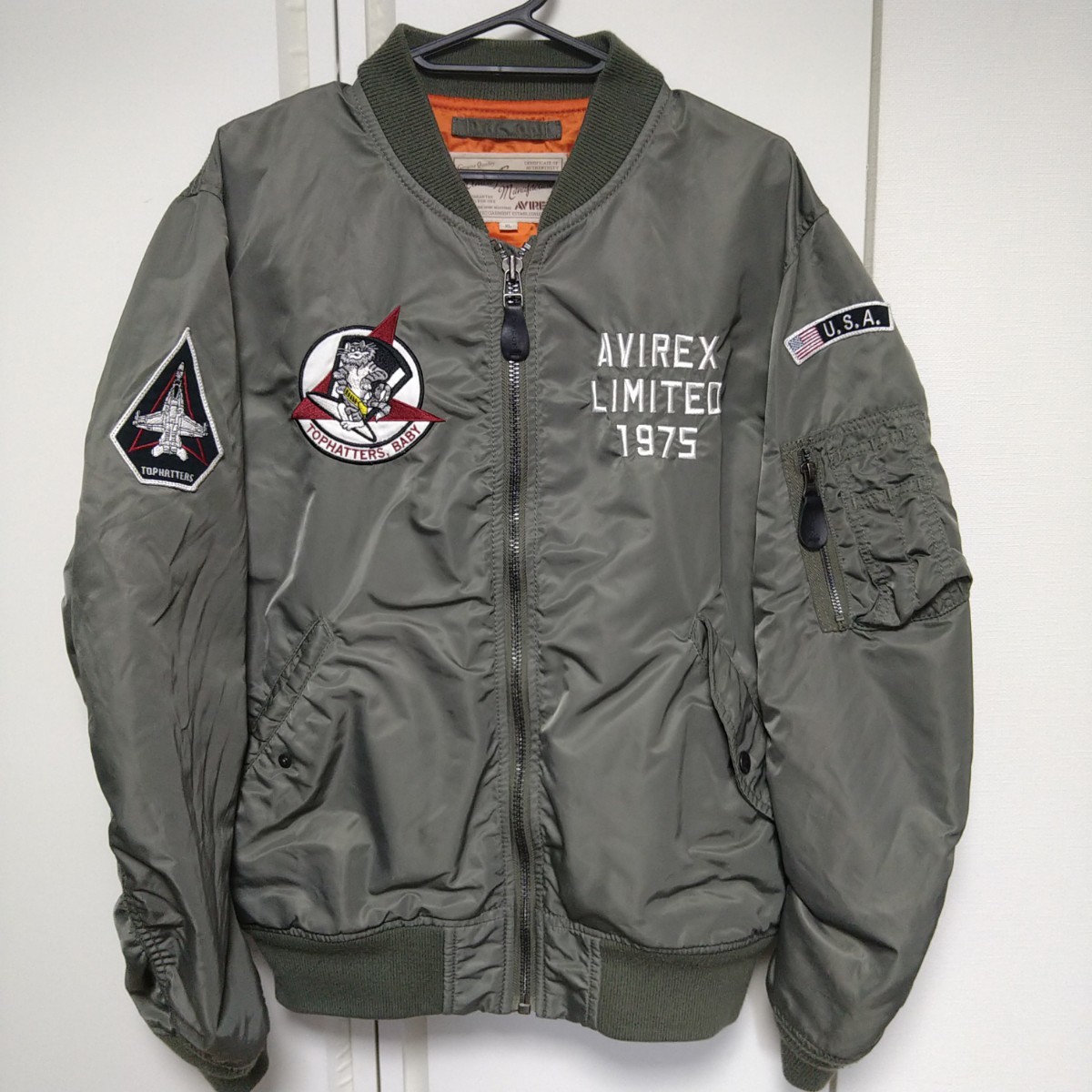 AVIREX/限定品メンズXL LL/ライトMA-1フライトジャケット/トム AVIREX/限定品メンズXL LL/ライトMA-1フライトジャケット/トム