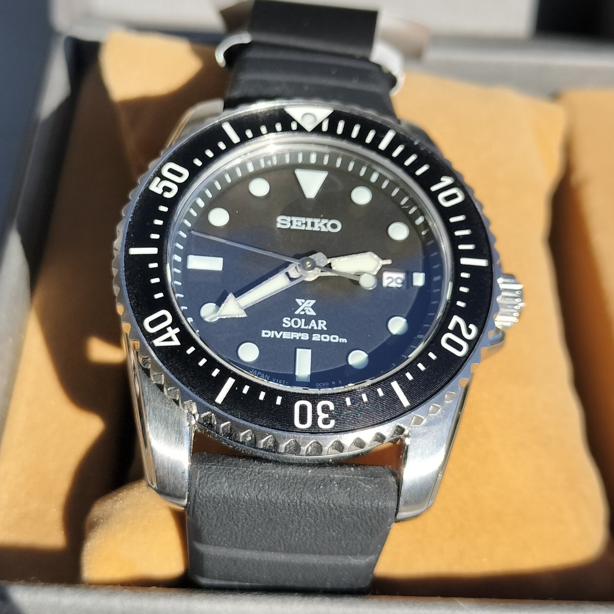 SEIKO PROSPEX V147-0BG0 ソーラーダイバー 電池切れ BAA0654