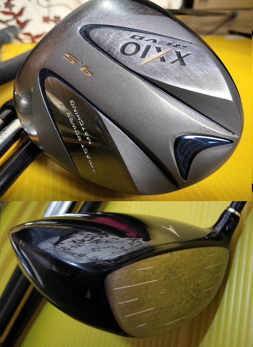 ゴルフクラブセット ゼクシオXXIO REVOドライバーMP500 SR 9.5°NIKEナイキ SQ SUMO2 3W U2 U4 I5～SW 8本 オデッセイ2ball DFX PT_画像6