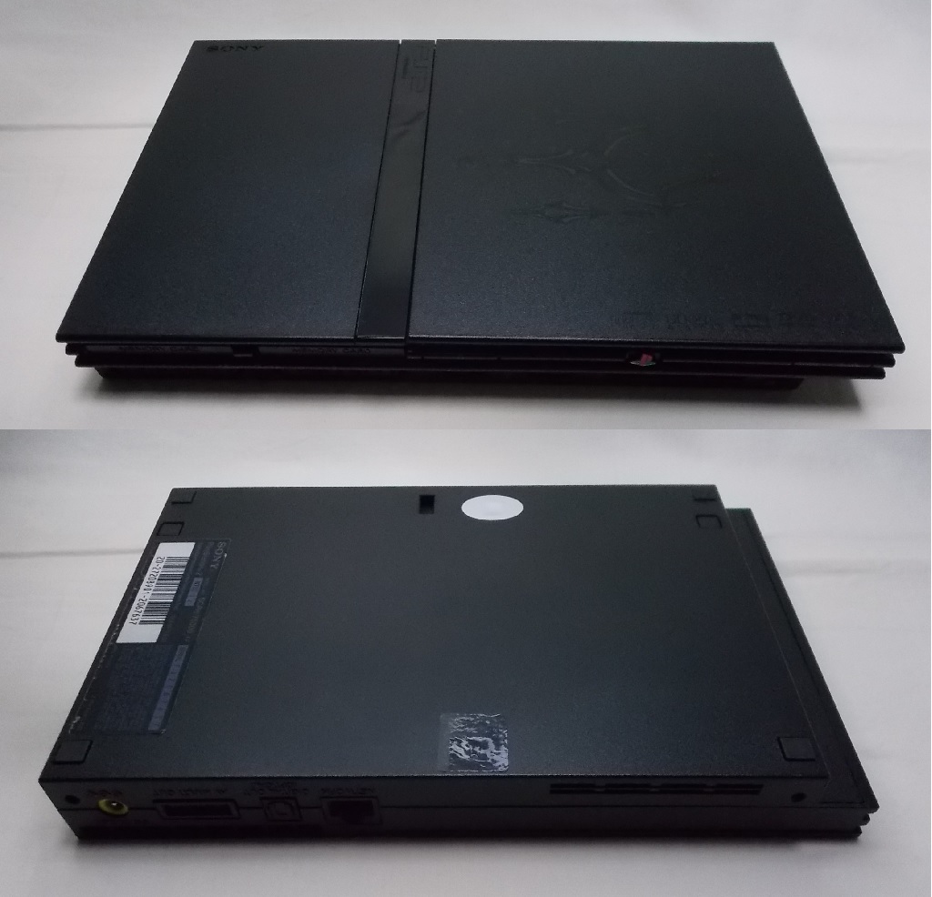 PS2 薄型 黒：本体／レンズ新品【ディスク円傷対策：分解メンテ：90日保証】PlayStation2 SCPH-75000  FF：FJ2067637／美品並み