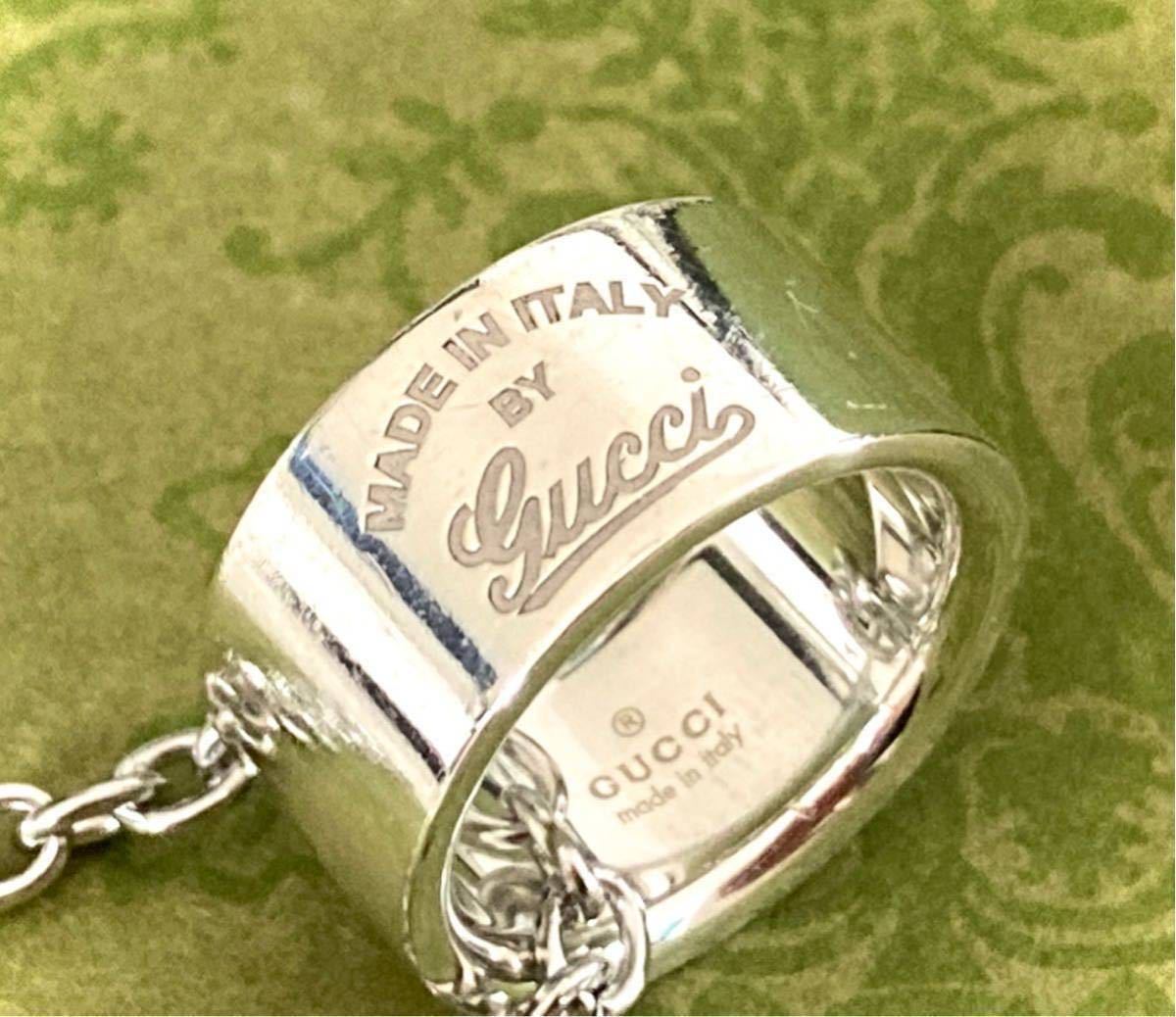[ быстрое решение / включая доставку ]GUCCI/ Gucci Ag925/ серебряный 925 Vintage / кисть регистрация body GUCCI кольцо колье | подвеска (size8)
