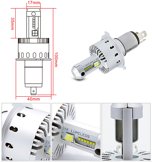 ■車検対応 PHILIPS 16000LM H4 Hi/Lo LEDヘッドライト HM1/HM2バモス/フィットGD1.2.3.4/N-BOX/フィット/ライフ/アクティー バン_画像3