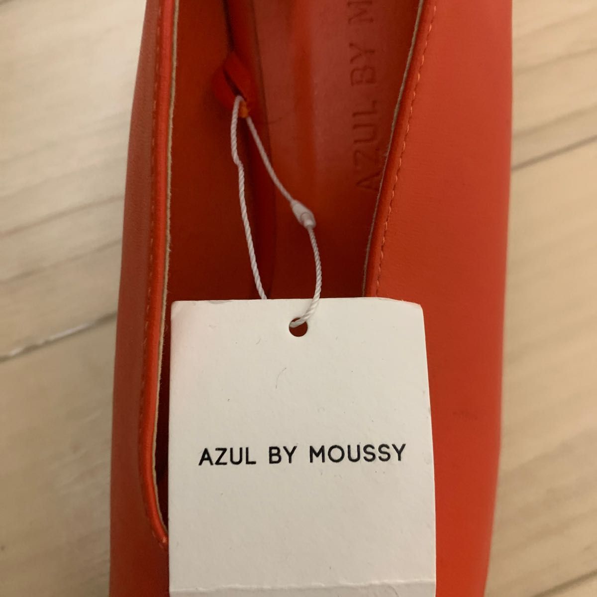 アズールバイマウジー　靴　ヒール　23.5 オレンジ