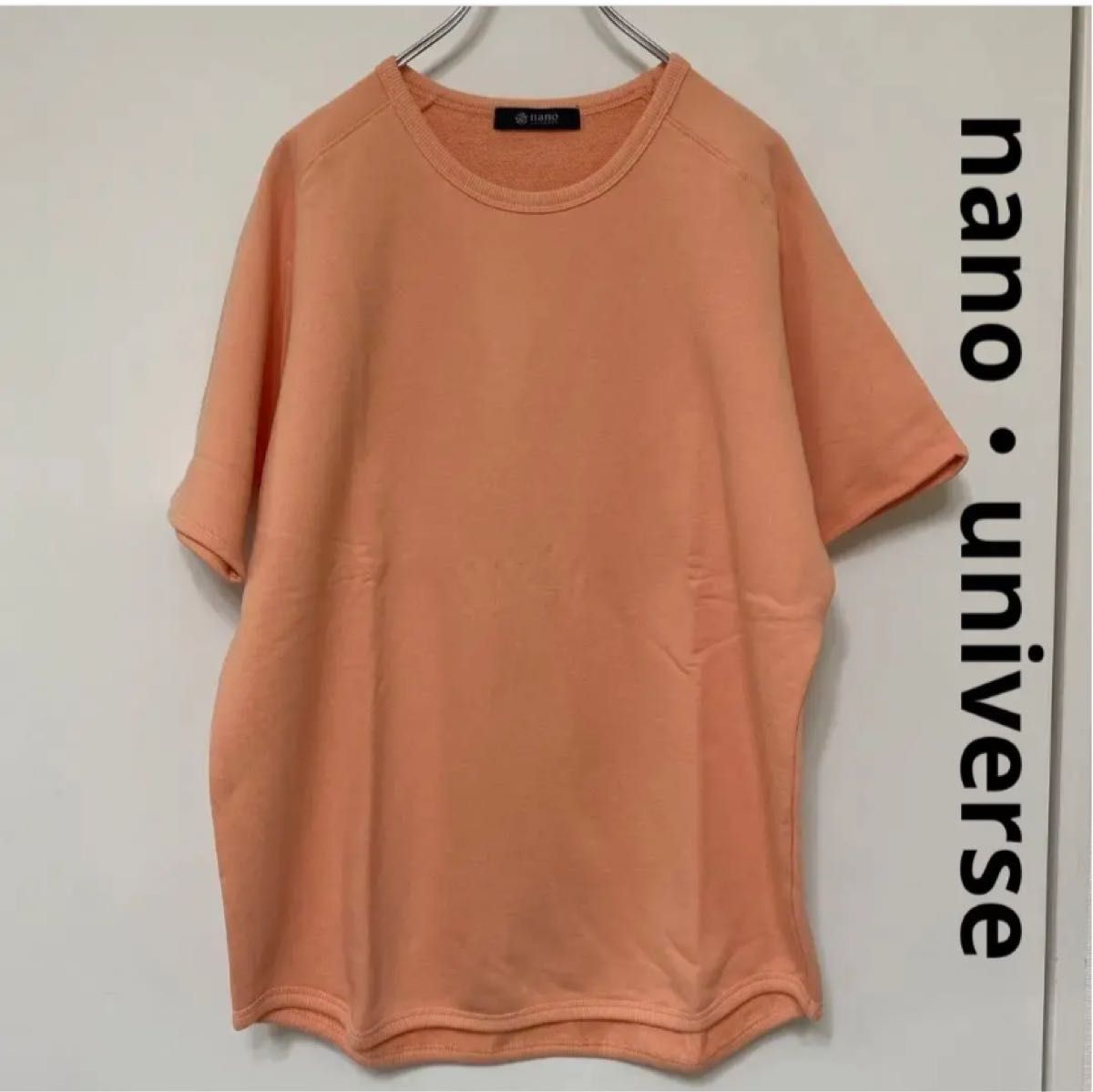 19:【未使用】ナノユニバース　スウェットTシャツ　オレンジ