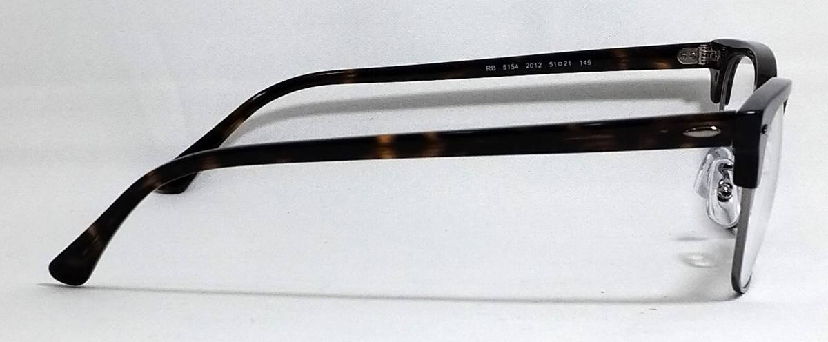 国内正規品 Ray-Ban CLUBMASTER OPTICS RB5154 2012 51-21 RX5154 レイバン クラブマスター フレーム 眼鏡 保証書_画像2