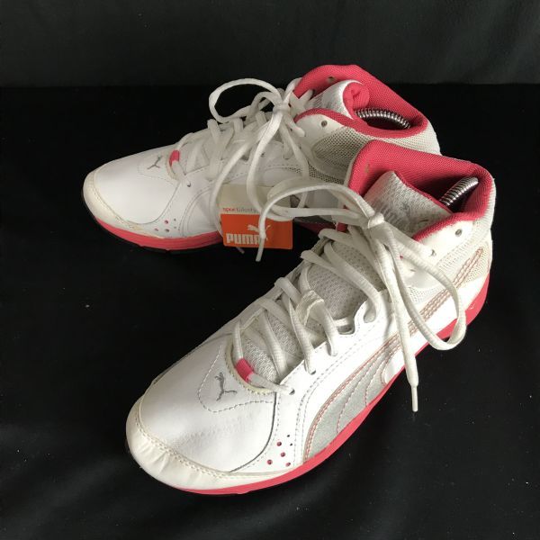  new old goods *PUMA/ Puma *Wylie Eternity Mid/ middle cut / sneakers [23.5/uk4.5/ white × pink ]186256 /sneakers/Shoes/trainers*Q-538