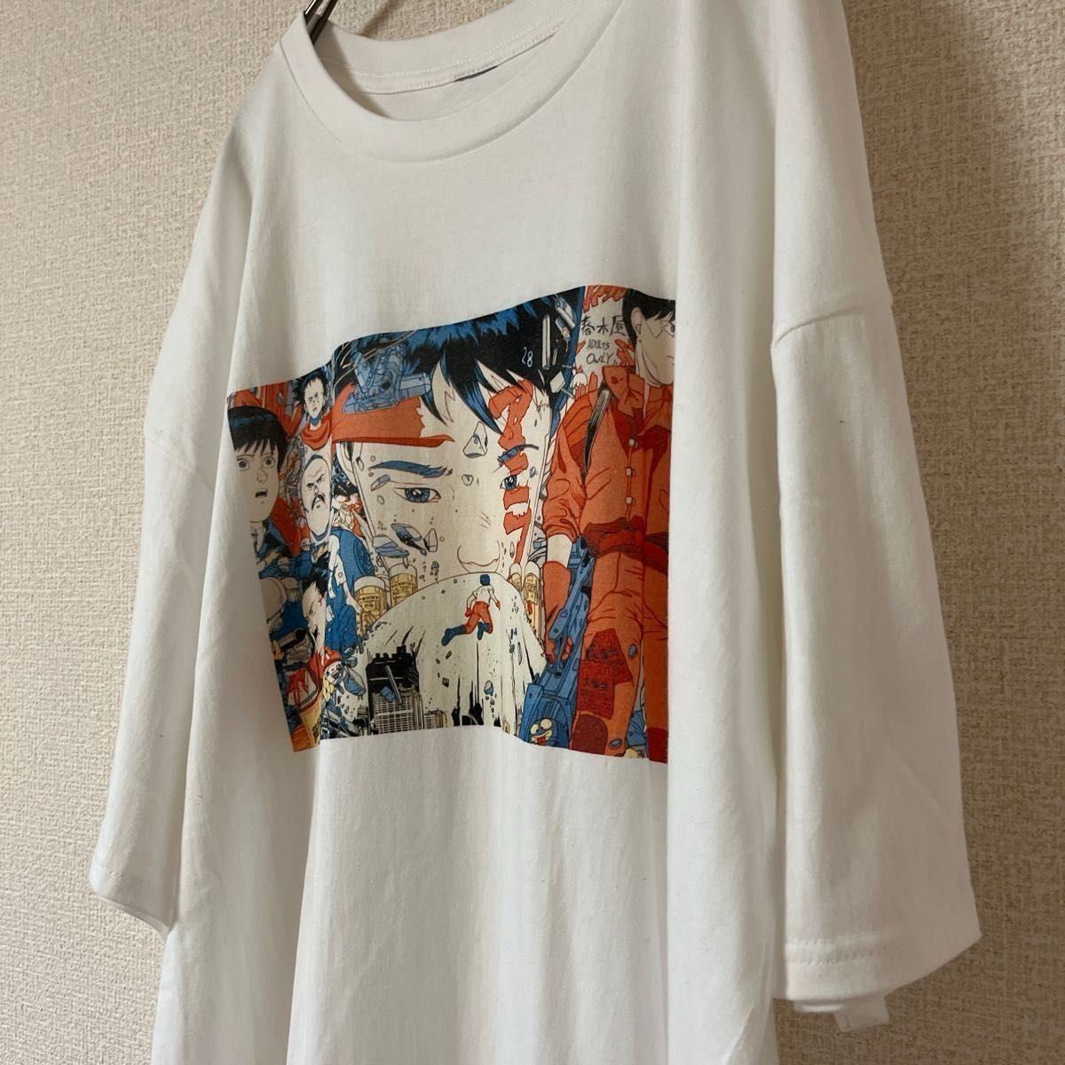 新古品　AKIRA アキラ　オーバーサイズ　Tシャツ　モード　ストリート　ホワイト 半袖Tシャツ WHITE