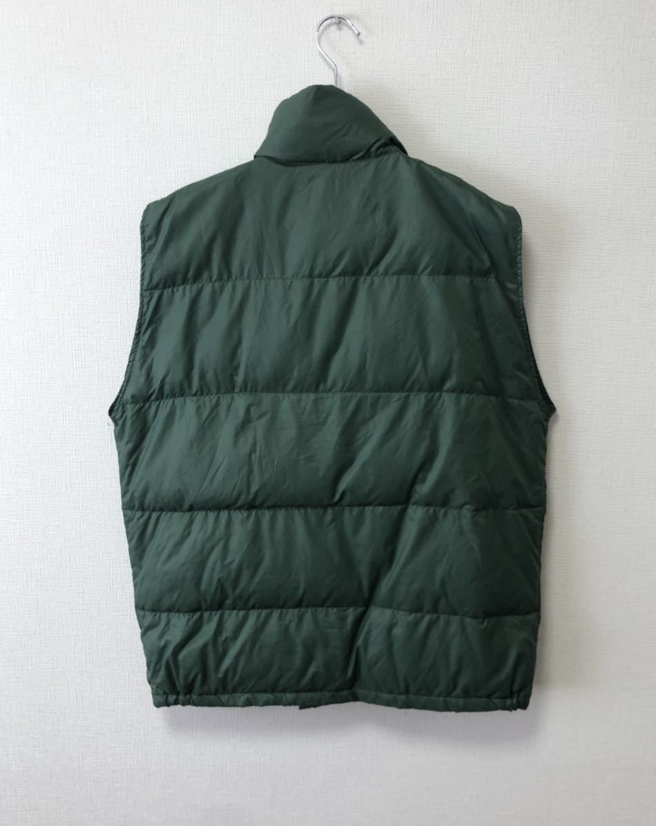 70's USA製 XL THE NORTH FACE VINTAGE 茶タグ ノースフェイス ビンテージ リップストップ ナイロン ダウン ベスト 緑 黒ラッカー 80s 90s_画像7