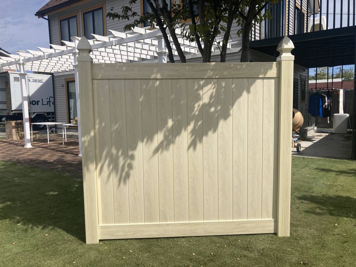  vinyl fence new color white oak eyes .. fence resin fence wood grain fence american fence Seino Transportation cease free shipping!