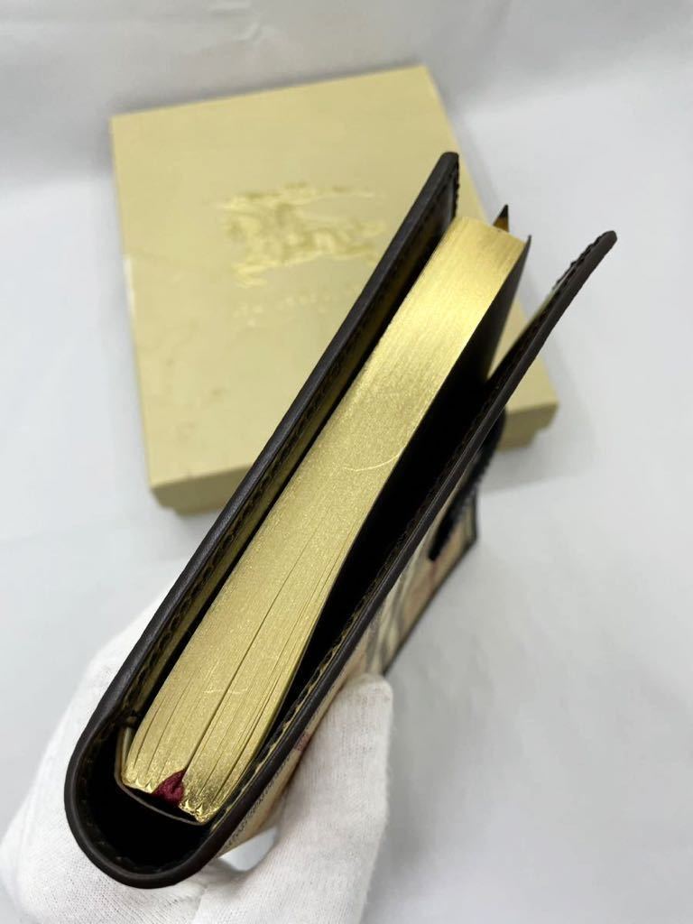 未使用品 バーバリー ノートカバー ダークブラウン チェック PVC 未使用品 バーバリー ノートカバー ダークブラウン チェック PVC