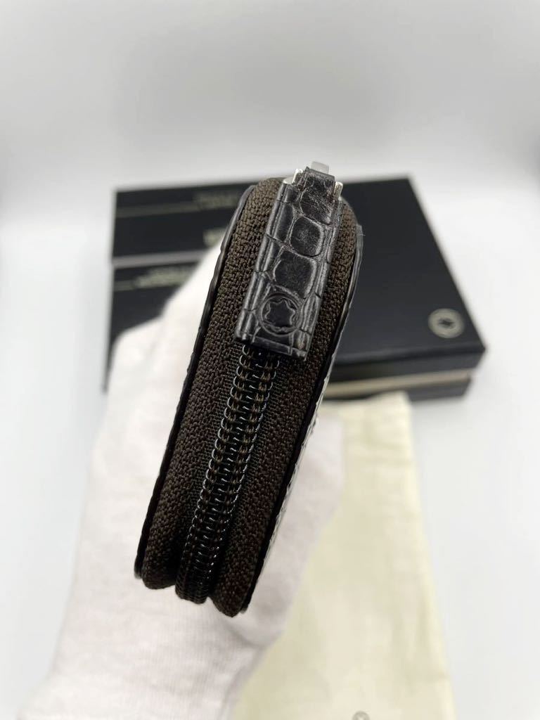 未使用品　モンブラン　時計ケース　ブラック　クロコ型押し　2本用　メンズ　レディース　マイスターシュテュック　ボールペン　財布