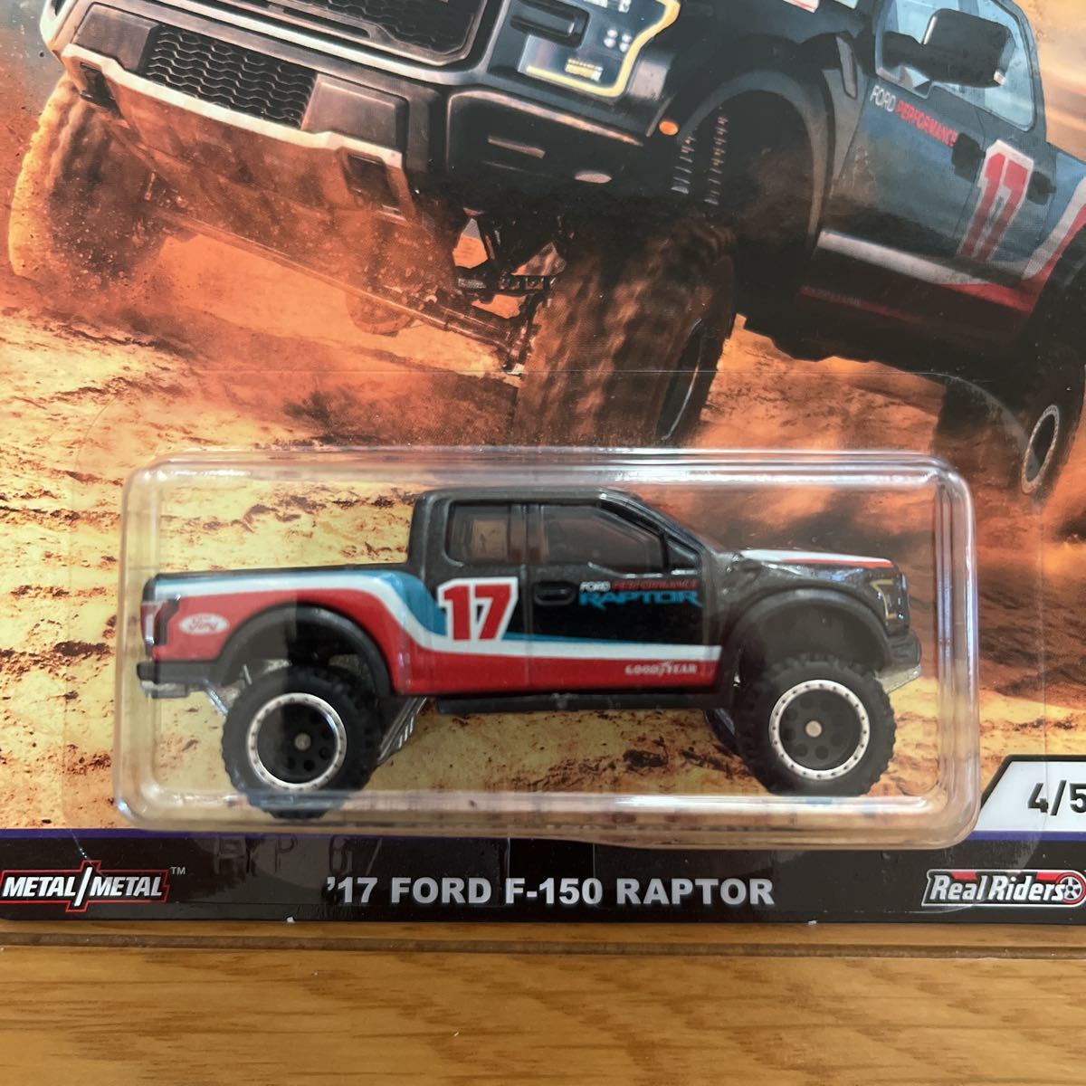 ホットウィール Hot Wheelsデザートラリー DESERT RALLY ’17 FORD F-150 RAPTOR フォード ラプター リアルライダース RealRiders_画像2