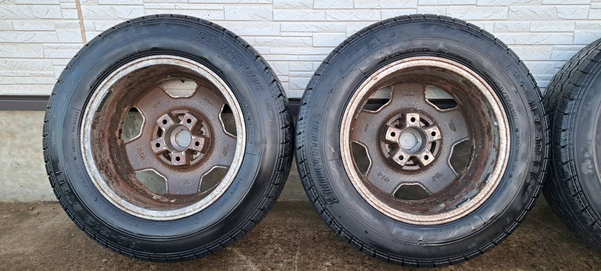 195/70R15 106/104L LT×ホイール4本セット　千葉県より出品　15インチ 6.5J OFF15 ハブ径72mm 5穴　PCD114.3 ハイラックス用 デリボーイ用_画像5