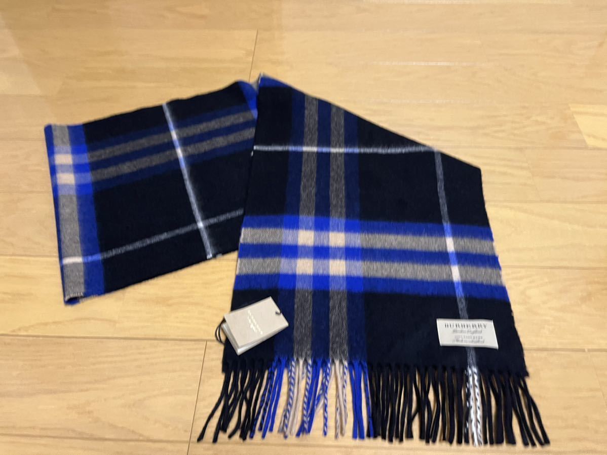 BURBERRY バーバリー マフラー カシミア100％ タグ付き未使用品-