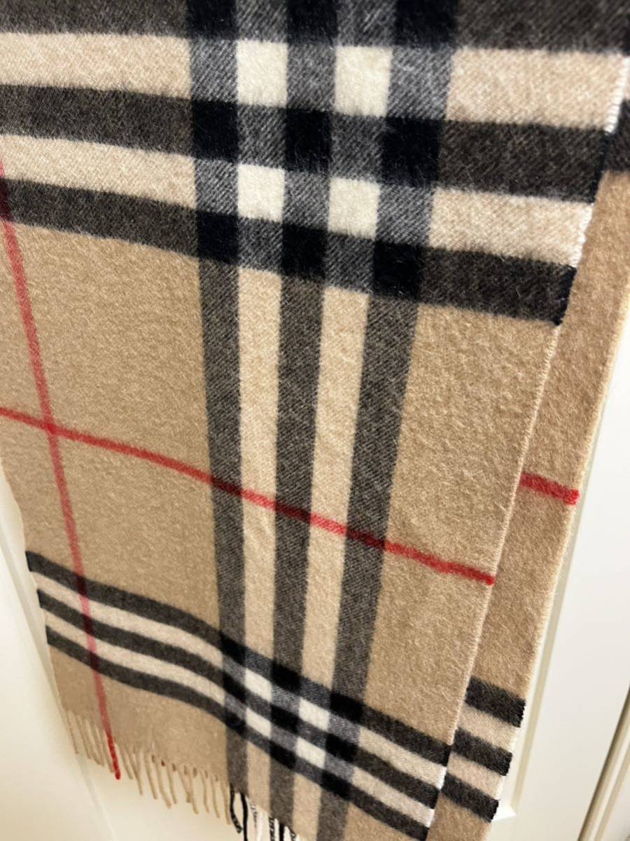 BURBERRY バーバリー マフラー カシミア100% キャメル 美品-