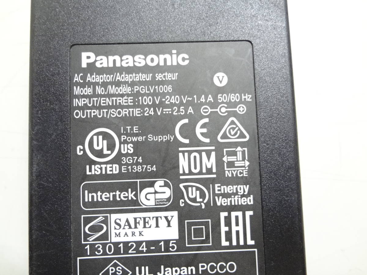 複数在庫　Panasonic　ACアダプタ PGLV1006 24V 2.5A　メガネケーブル付き　KX-VC1300Jなど用　中古動作品_画像2