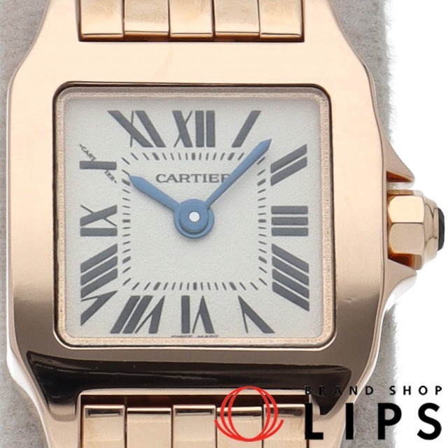  Cartier Mini sun tosdumowazeru watch Manufacturers OH( guarantee period middle ) W25077X9 repair book K18PG lady's hour 