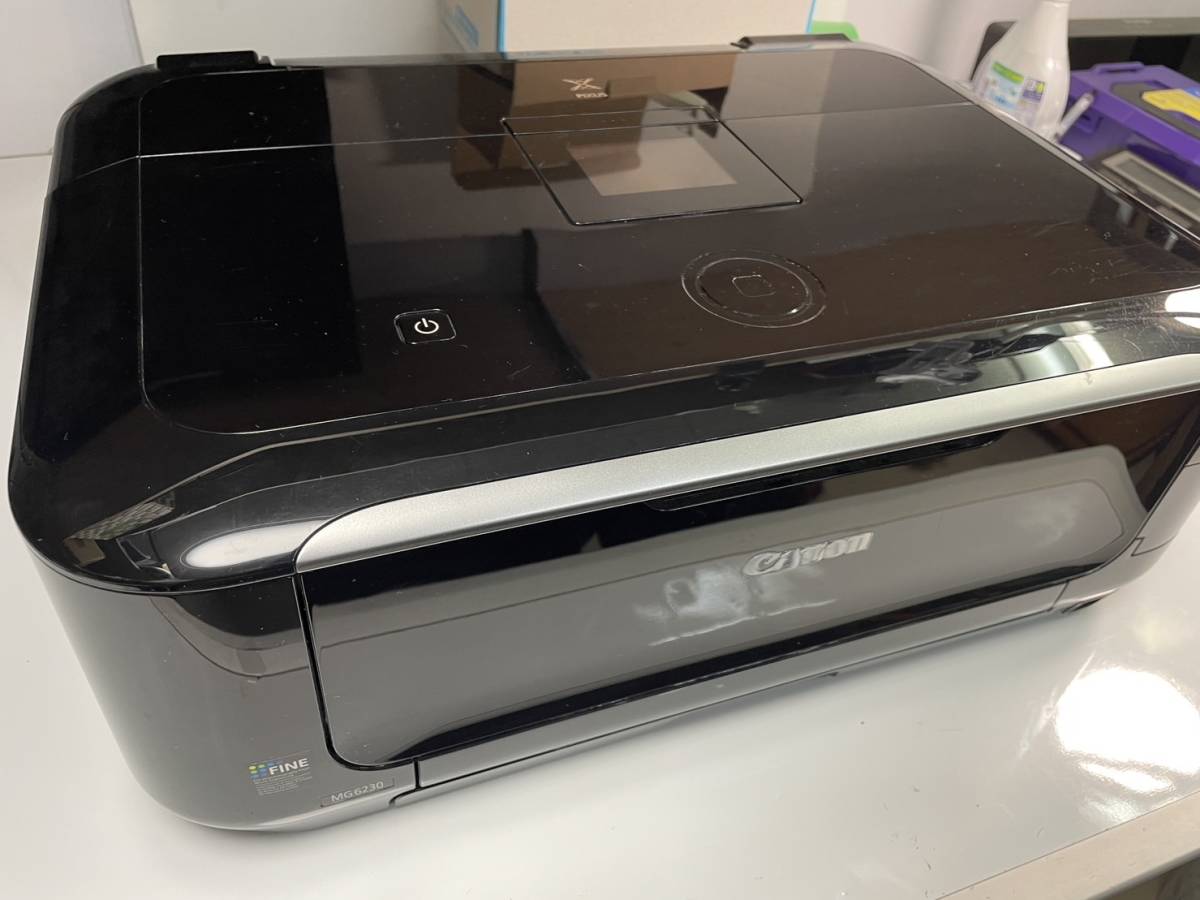 【総印刷枚数1200枚以下】CANON PIXUS MG6230 BK インクジェットプリンタ キャノン 複合機 CD-R トレイ 新品インクセット+BK1つ Y一つ 付