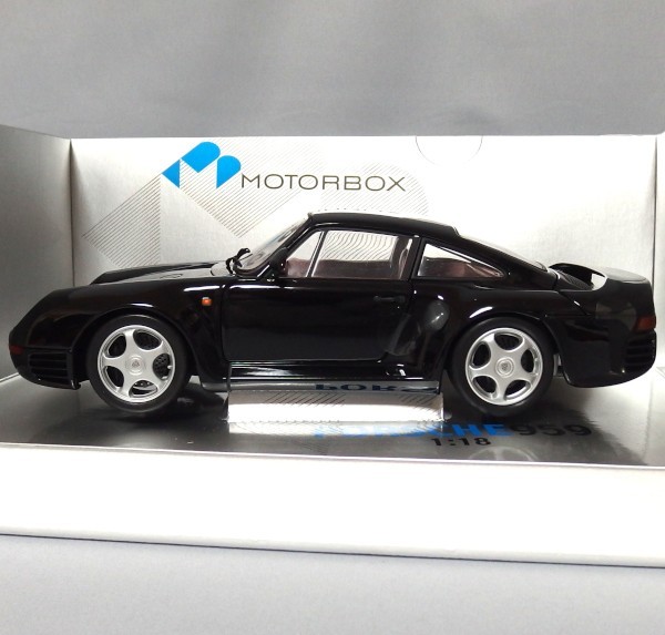 良品★exoto MOTOR BOX 1986 Porsche 959 Authentic Black 1/18 MTB00002 ポルシェ 959 ブラック 京商 エグゾト モーターボックス★_画像3