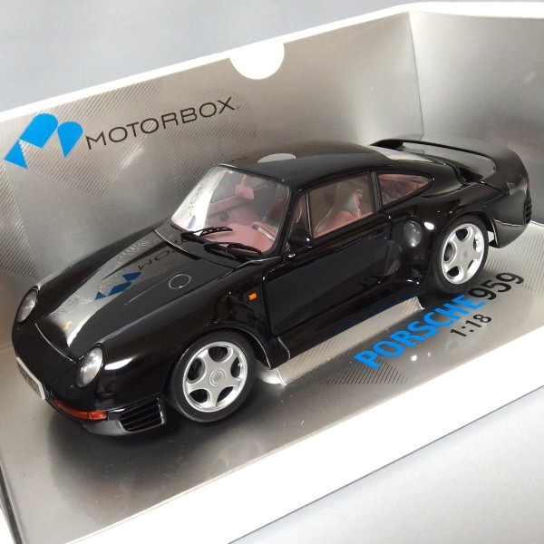 良品★exoto MOTOR BOX 1986 Porsche 959 Authentic Black 1/18 MTB00002 ポルシェ 959 ブラック 京商 エグゾト モーターボックス★_画像2