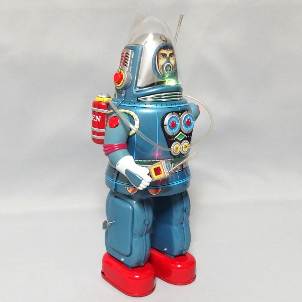 動作品★The TIN AGE Collection ASTRONAUT 復刻 大阪ブリキ玩具資料室 外箱 カード付き アストロノート 宇宙飛行士★の画像5