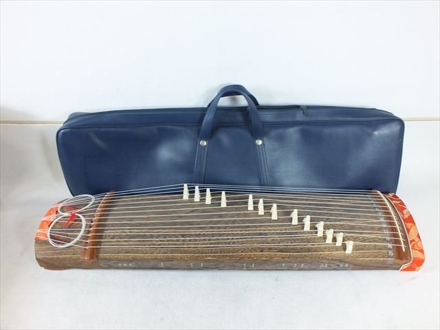 ☆ ゼンオン 文化琴 13弦 琴 ソフトケース付き 中古 現状品