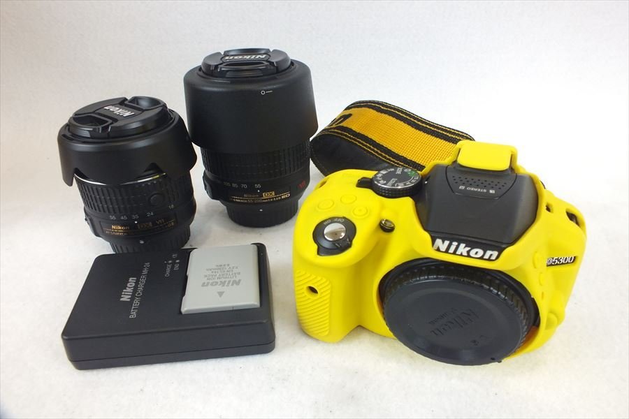 ☆ Nikon ニコン D5300 ダブルズーム デジタル一眼レフ 18-55 55-200  現状品 230807A5106
