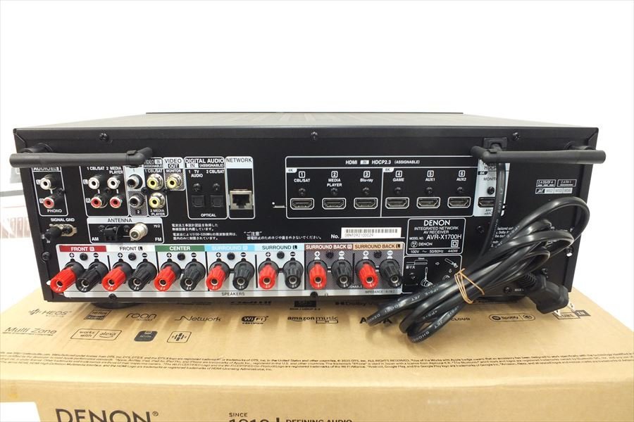 ◇ DENON デノン AVR-X1700H アンプ 取扱説明書有り 元箱付き ◇ DENON デノン AVR-X1700H アンプ 取扱説明書有り 元箱付き