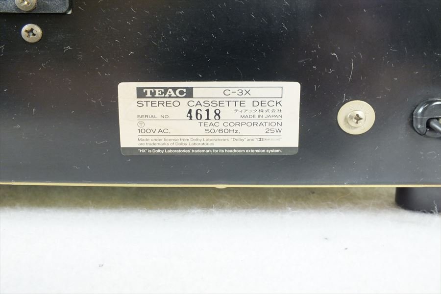 ★ TEAC ティアック C-3X カセットデッキ 中古 現状品 231001B2511_画像9