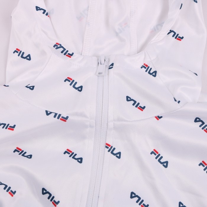 フィラ 長袖パーカー ジャケット ジップアップ ロゴ柄 トップス スポーツウエア メンズ Lサイズ ホワイト FILA_画像4