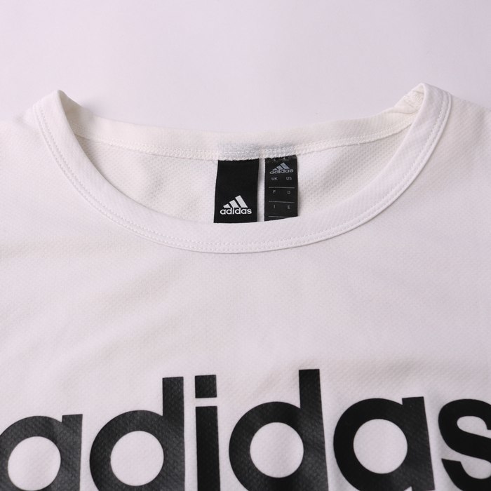 アディダス 半袖Tシャツ ロゴT フロントロゴ スポーツウエア レディース Mサイズ ホワイト adidas_画像4