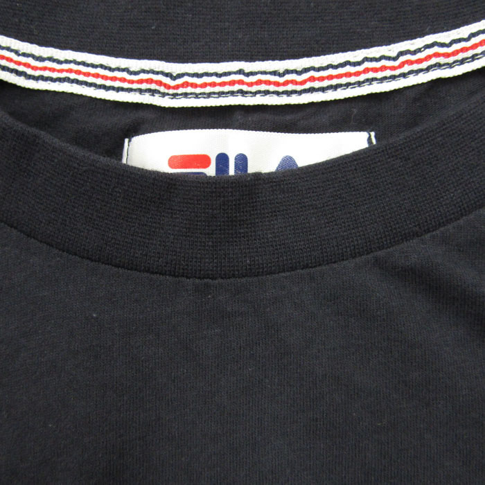 フィラ 半袖Tシャツ グラフィックT ロゴT スポーツウエア コットン メンズ Mサイズ ブラック FILAの画像3