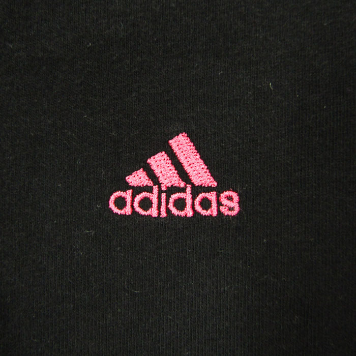  Adidas короткий рукав футболка 3 полоса s хлопок спортивная одежда женский L размер черный adidas