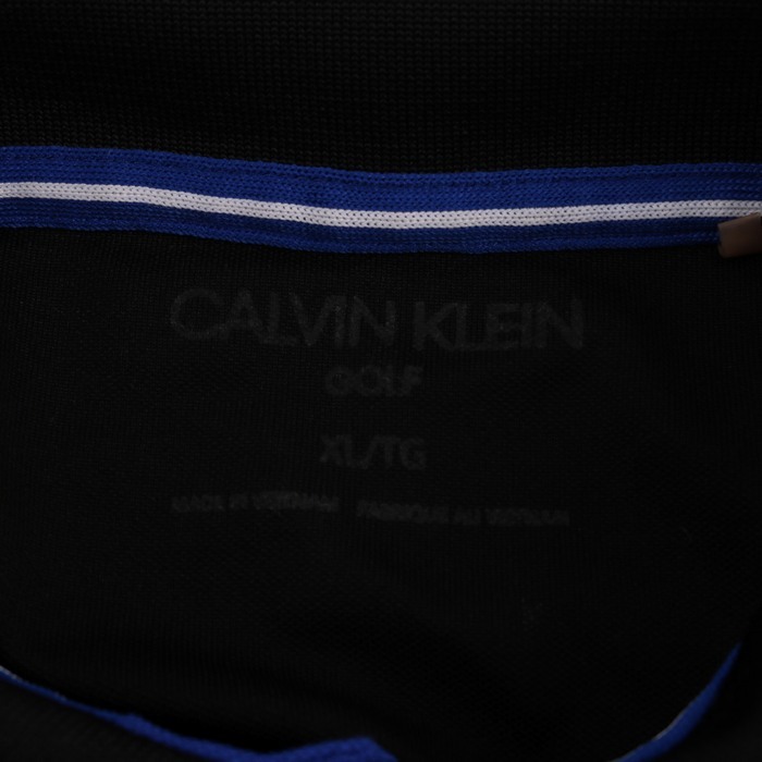 カルバンクライン 半袖ポロシャツ ゴルフウエア トップス スポーツウエア 大きいサイズ メンズ XLサイズ ブルー Calvin klein_画像3