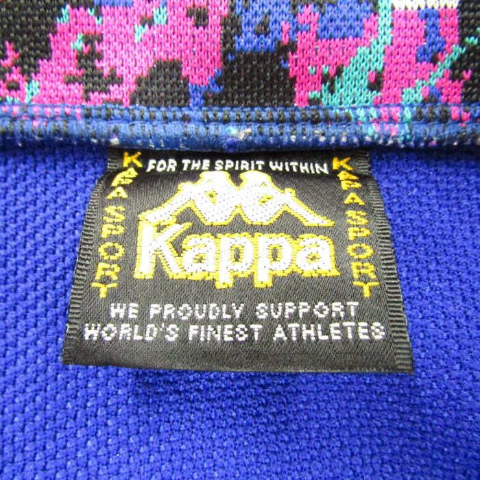  Kappa длинный рукав джерси Zip выше спортивная одежда сделано в Японии мужской голубой Kappa