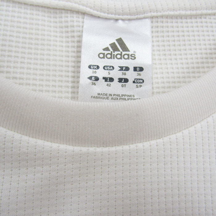 アディダス 半袖Tシャツ ワッフル生地 スポーツウエア 大きいサイズ レディース OTサイズ ホワイト adidasの画像3
