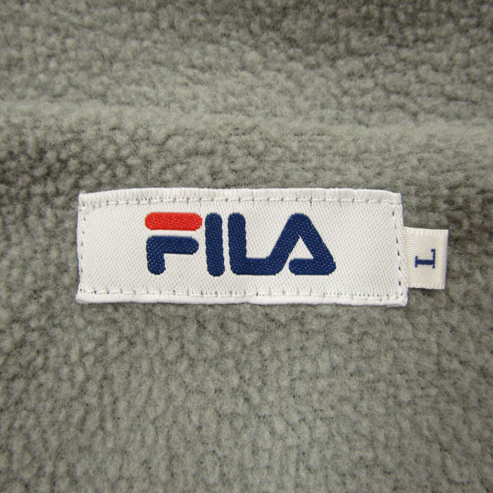 フィラ 中綿ジャケット ジップアップ 裏フリース スポーツウエア レディース Lサイズ ブラック FILA_画像3