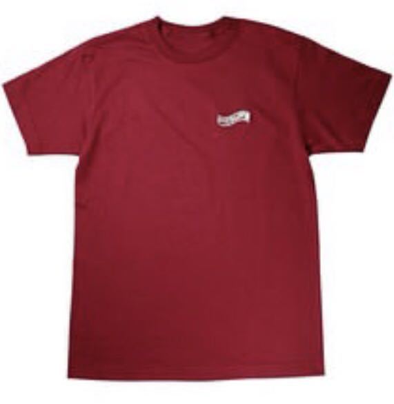 mi tab Logo embroidery T-shirt wine red 