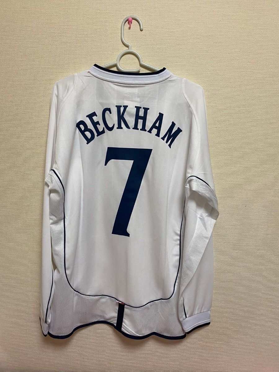 イングランド代表 7番BECKHAM 02日韓W杯 ユニフォーム Lサイズ-