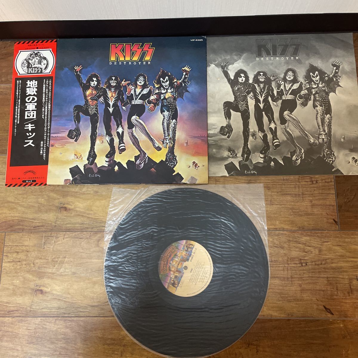 KISS キッス LPレコード DESTROYER 地獄の軍団 帯付_画像1