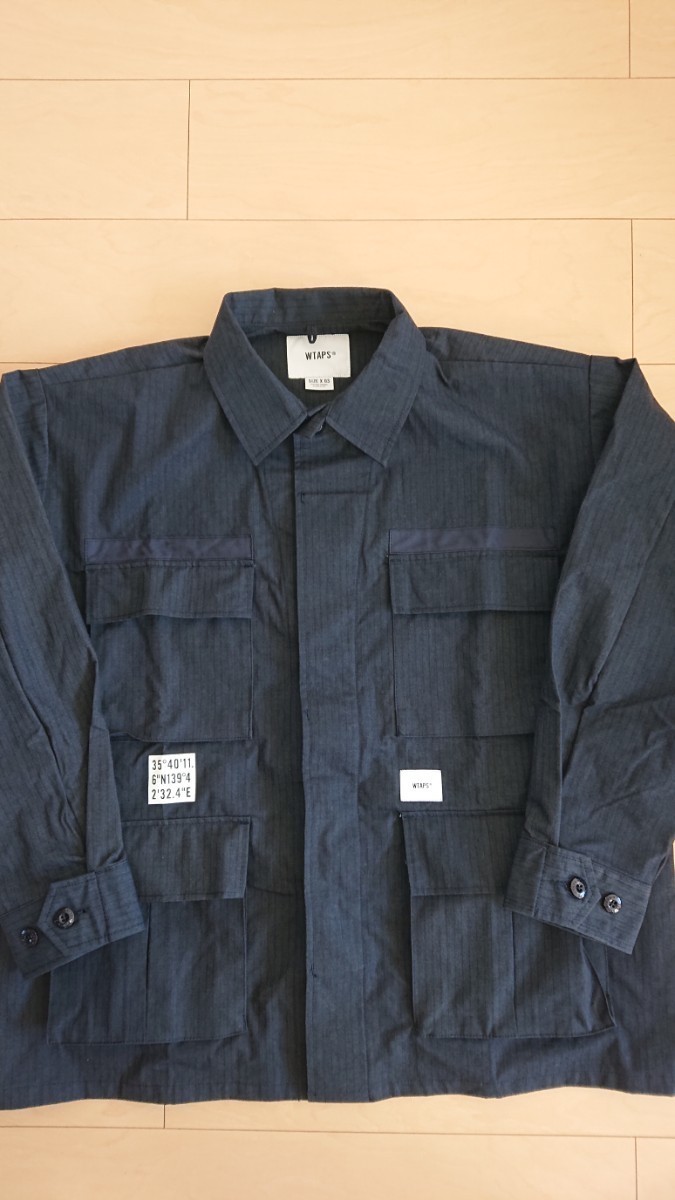 Wtaps 23AW JMOD 01 LS NYCO RIPSTOP IDENTITY NAVY LARGE(長袖シャツ