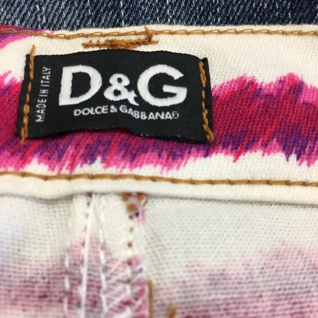 D&G　ドルチェアンドガッバーナ　レディース　ボトムス　総柄　ピンクパープル×ホワイト_画像4