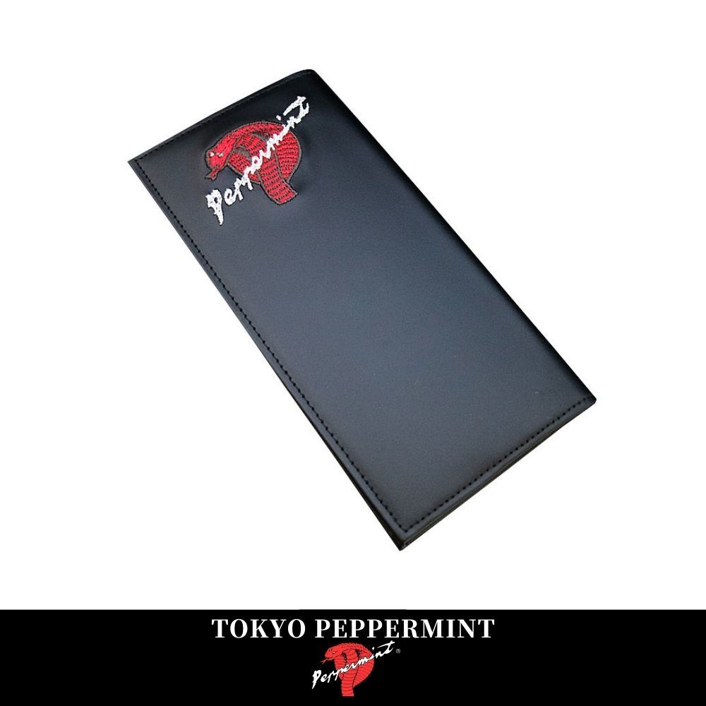 大人気定番商品 革 レザー 長財布 黒 コブラ刺繍長束財布 ウオレット