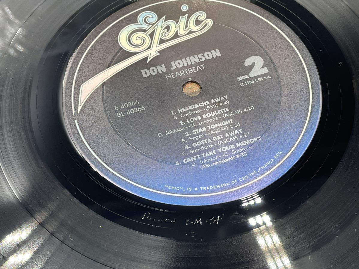 ８１０ レコード ＬＰ DON JOHNSON / Heart Beatの画像3