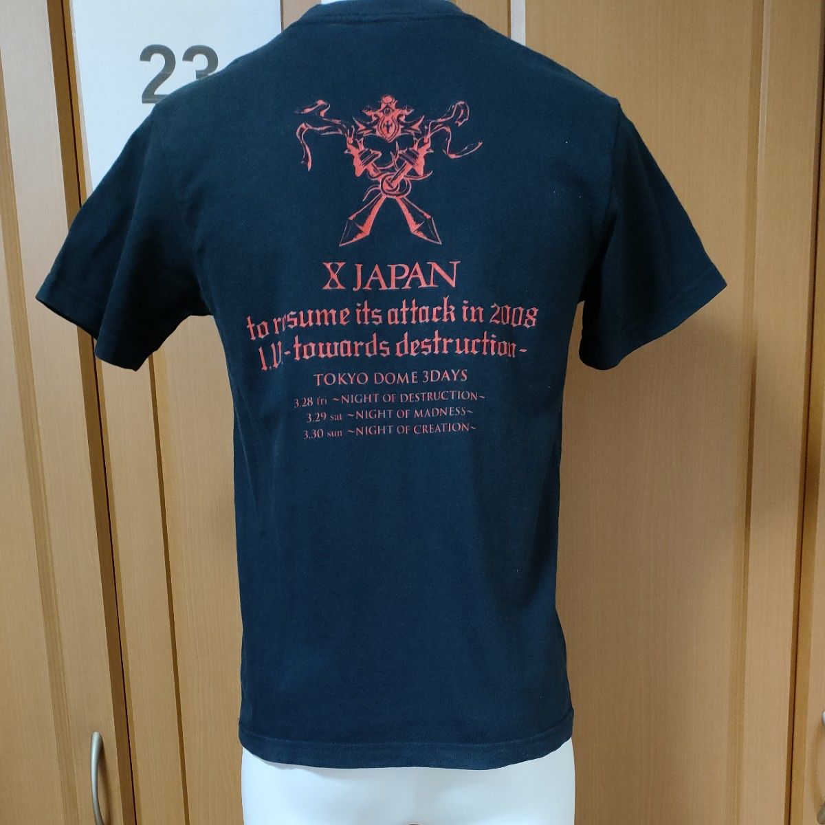 X JAPAN TシャツSS ブラック 「X JAPAN 攻撃再開 2008 I V X JAPAN TシャツSS ブラック 「X JAPAN 攻撃再開 2008 I V